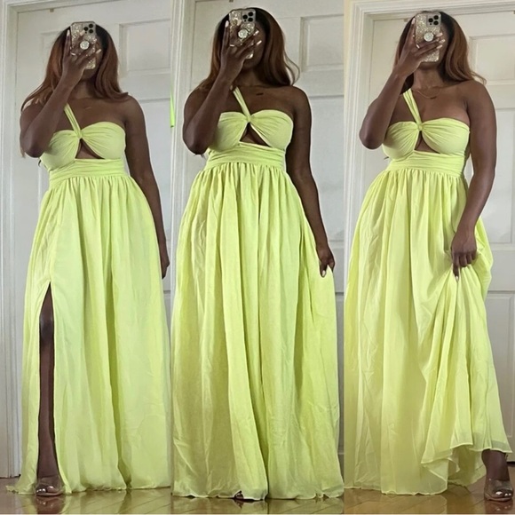 SHEIN Neon Yellow Dress - Picture 1 of 7